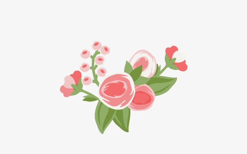 Pretty Flower Group Cut File Svg Cutting File For Scrapbooking - Cute Pink Flower Png, transparent png #1534826