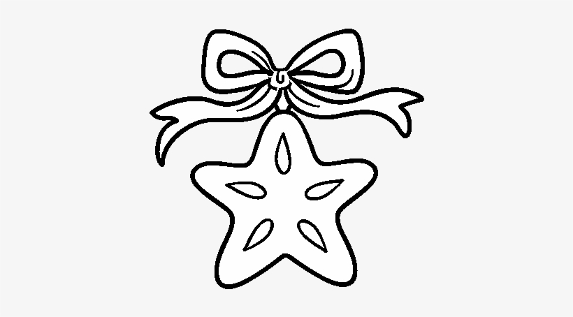 A Christmas Star Coloring Page - Dibujos De Adornos Navideños Para Colorear, transparent png #1534853