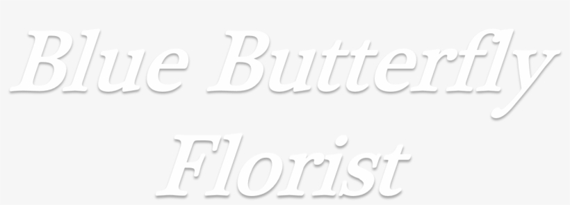 Blue Butterfly Florist - Calligraphy, transparent png #1536050