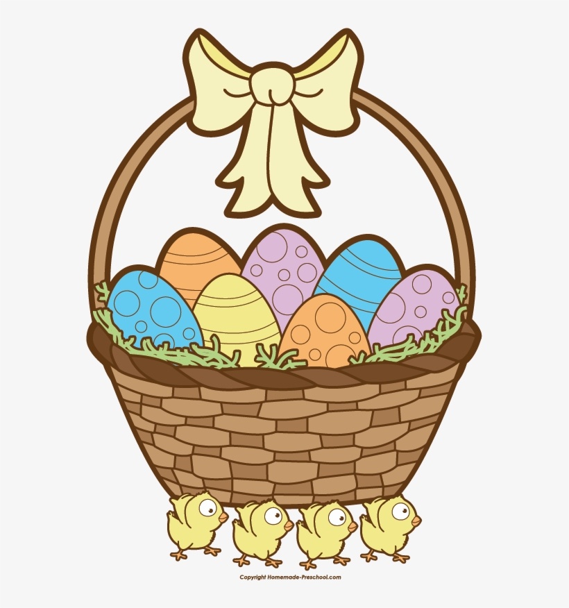 Easter Basket Clipart Black And White Images Clipart - Easter Basket Clip Art, transparent png #1536290