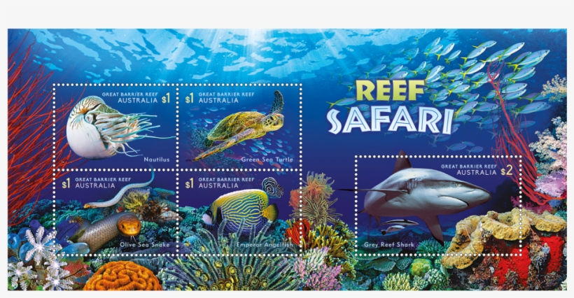 Minisheet Minisheet - Reef Safari On Australian Stamp, transparent png #1536570