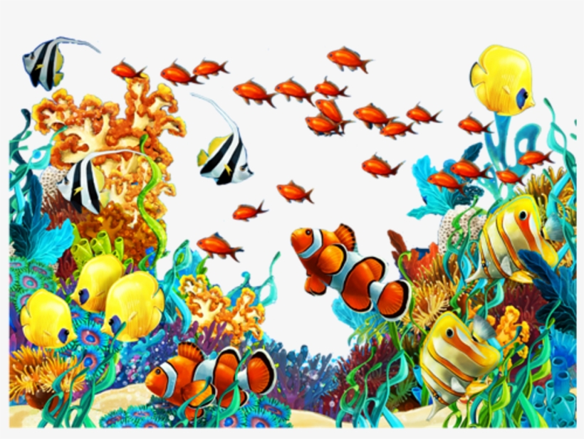 Ftestickers Ocean Oceanlife Sea Underwater Coralreef - Aquatic World: Adult Coloring Book (underwater Designs, transparent png #1536601
