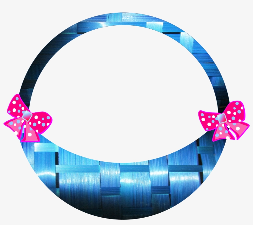 Easter Basket Bows Blue Weave 694347 - Easter Basket, transparent png #1536707