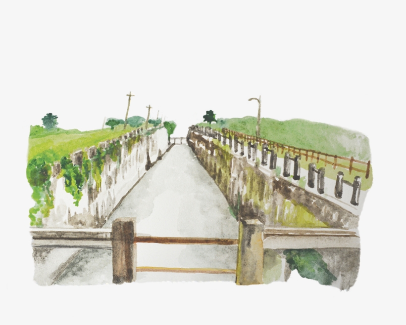 A Series Of Watercolors That Illustrate The Quiet Spaces - Pile Bridge, transparent png #1537518