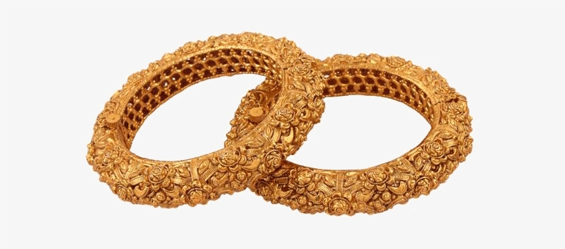 Gold Kadas - Gold Jewellery Bangles Png, transparent png #1538211