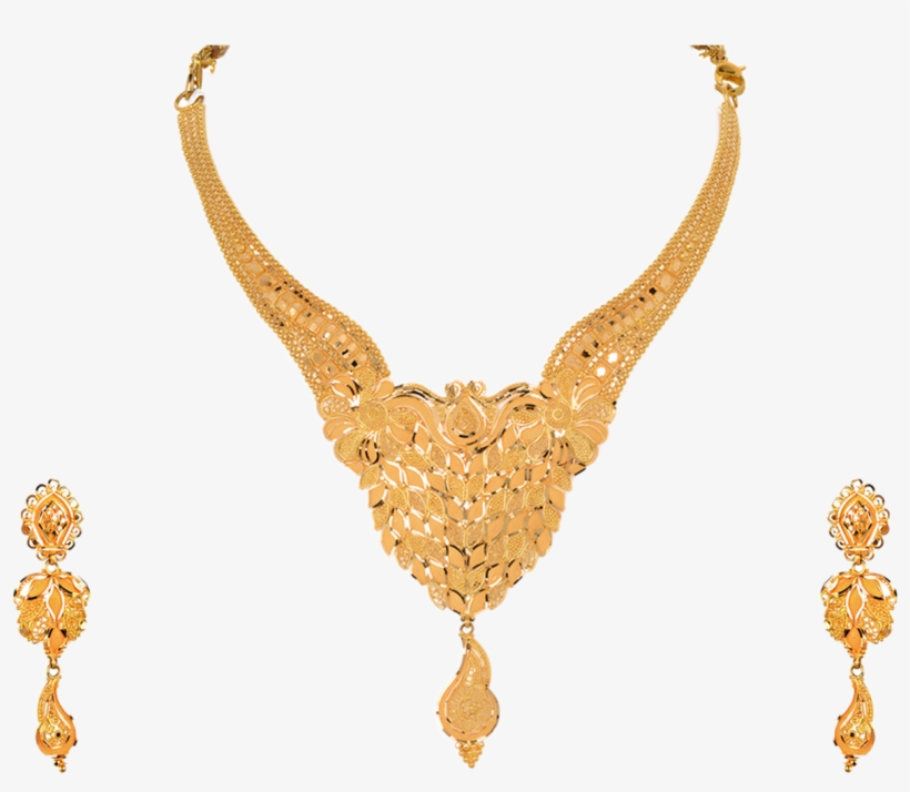 Png Gold Necklace Designs - Gold Set Png, transparent png #1538300