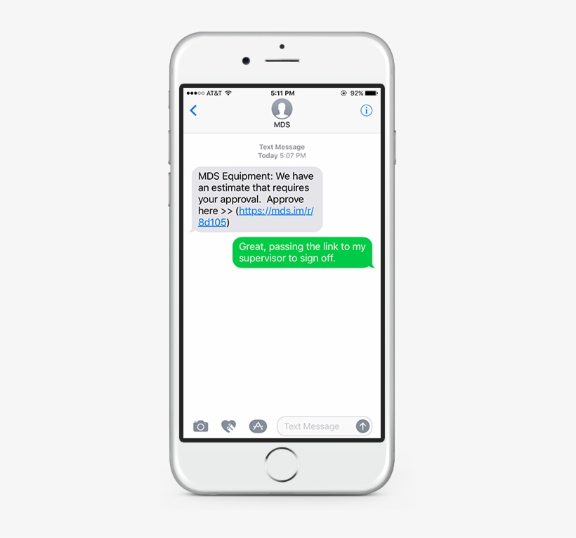 2-way Text Messaging For Service Departments - Phone Out Of Service Text, transparent png #1539521