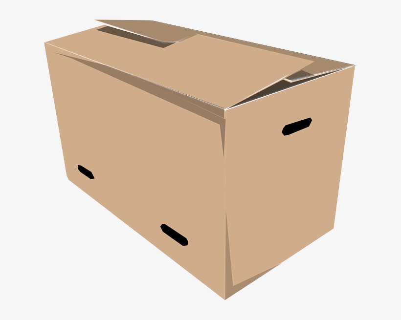 Box, Cartoon, Empty, Containers, Cardboard, Closed - Box Clip Art, transparent png #1539548