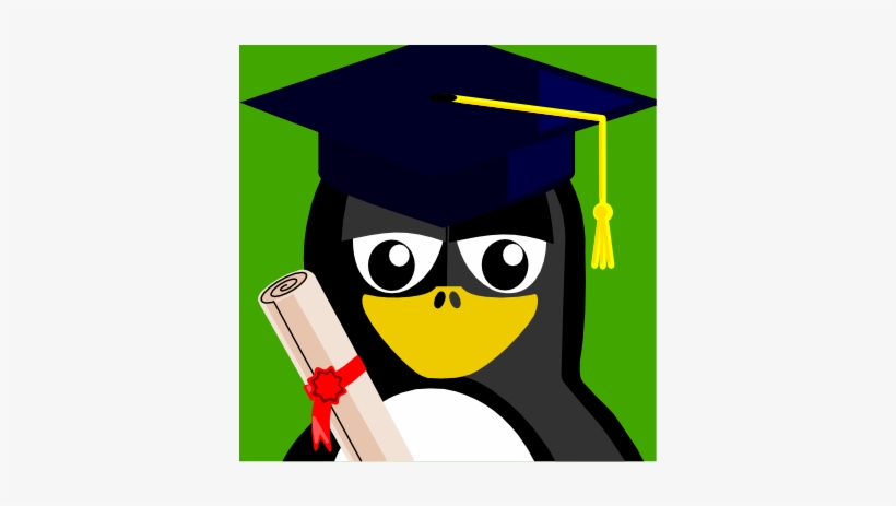 Graduation Clipart Penguin - Graduate Penguin Shower Curtain, transparent png #1540123