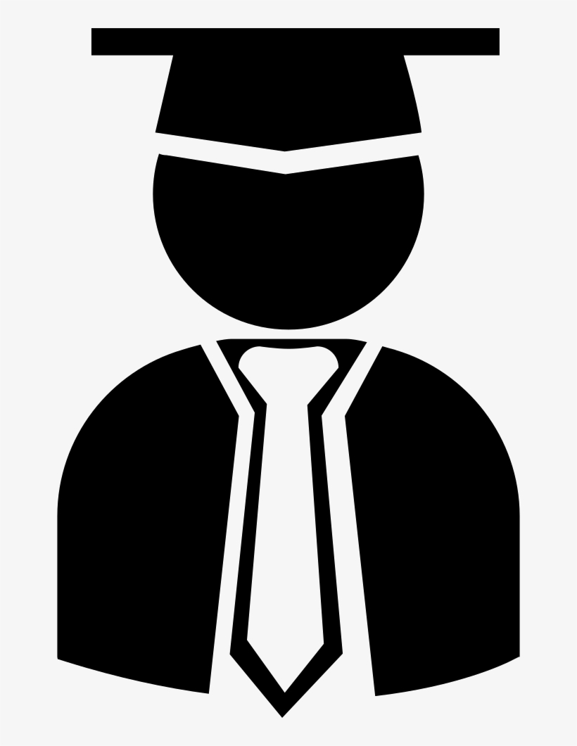 Graduate Student With Graduation Cap Toga And Tie Comments - Icon Toga Png, transparent png #1540386