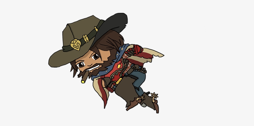 Bleed Area May Not Be Visible - Mccree Chibi, transparent png #1540894