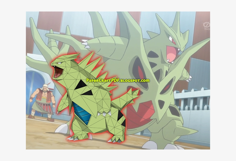 Tyranitar Papercraft Model Template - Tyranitar Pokemon Go Gym, transparent png #1541523