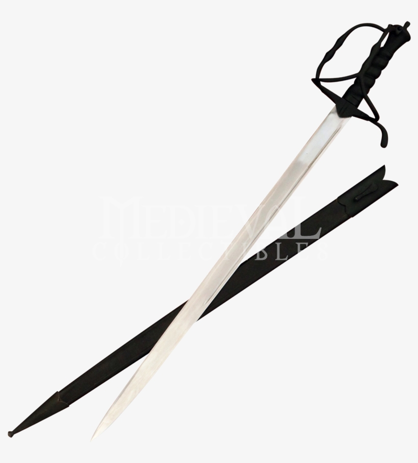 Blackened Short English Saber - Sword, transparent png #1542519