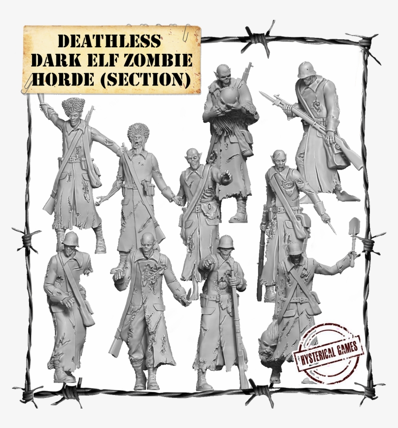 Deathless Dark Elf Zombie Horde - Game, transparent png #1542577