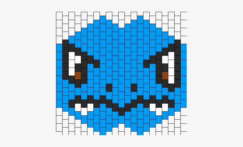 Wartortle Mask Bead Pattern - Life In Color Kandi Mask, transparent png #1542601
