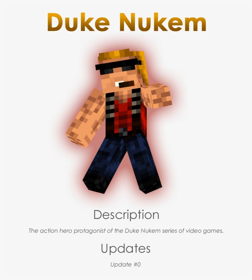 Rgxpng - Duke Nukem Skin Minecraft, transparent png #1542819