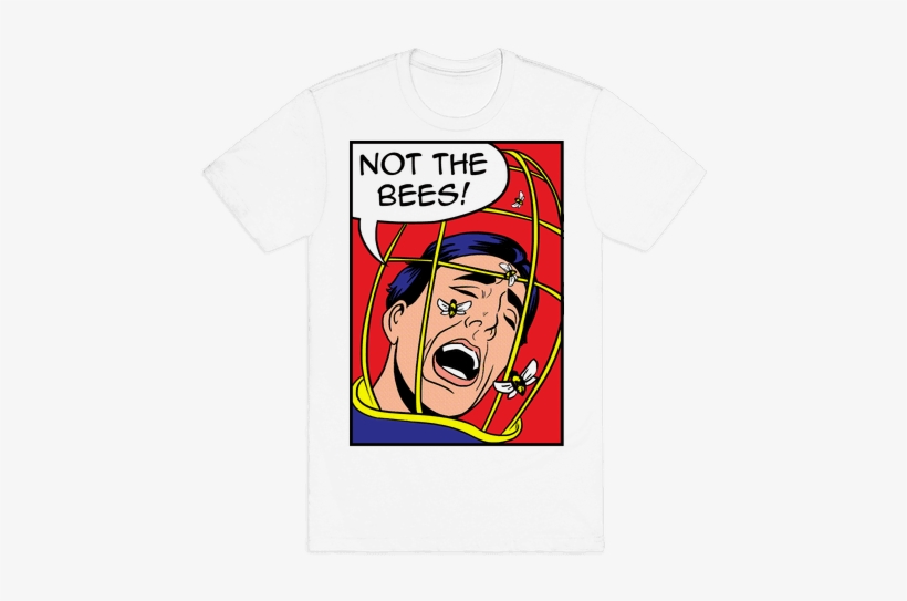 Lichtenstein Edition Parody Mens T-shirt - Nicolas Cage Not The Bees Drawing, transparent png #1543040