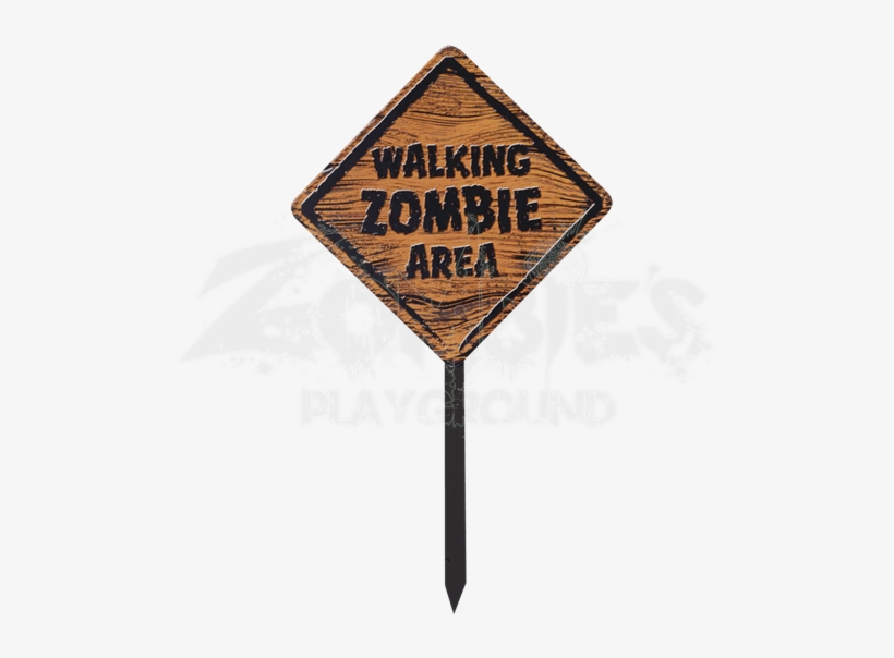 Zombie Warning Sign - Forum Novelties Zombie Warning Sign Prop 66657, transparent png #1543104