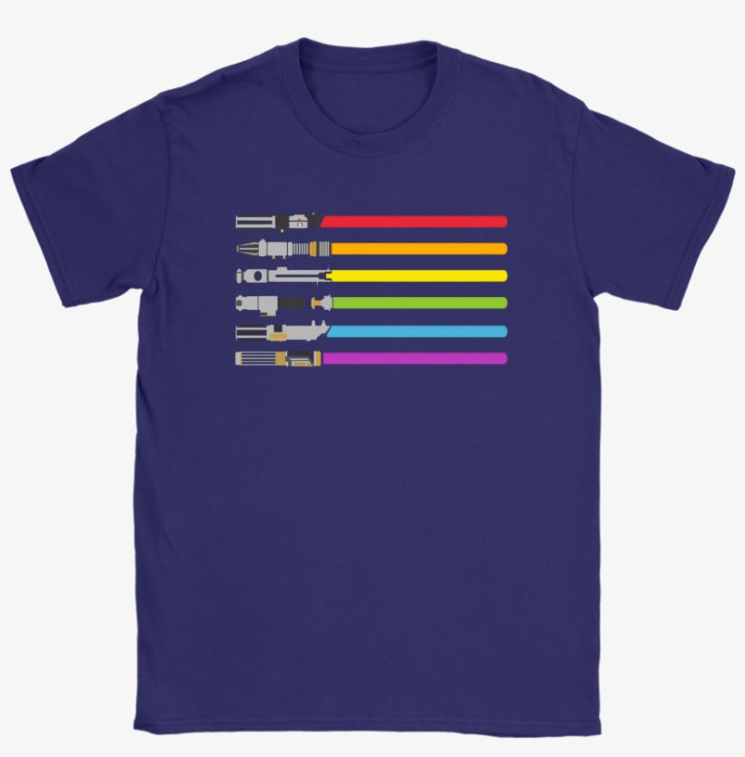 Lgbt Lightsaber Of All Colors Star Wars Shirts - Shirt, transparent png #1543144