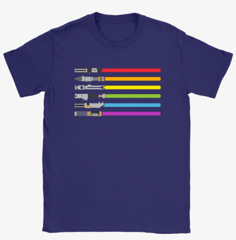 Lgbt Lightsaber Of All Colors Star Wars Shirts - Shirt, transparent png #1543144