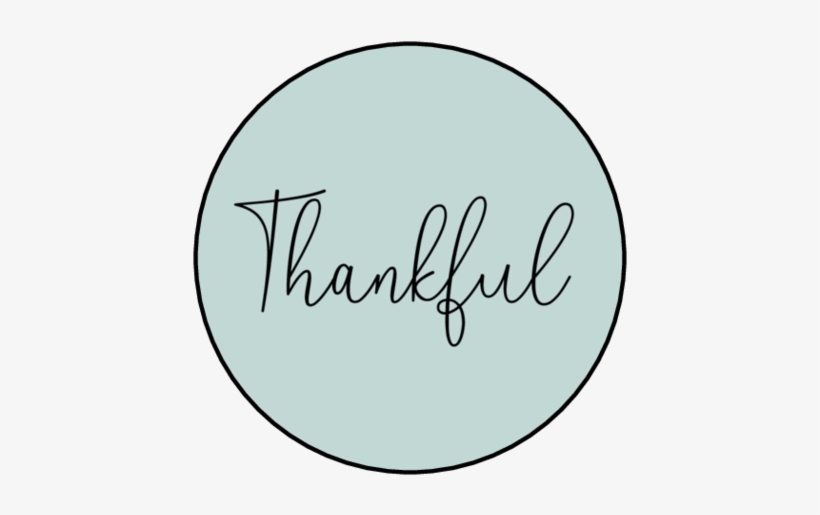 "thankful" Circle Labels - Label, transparent png #1543425