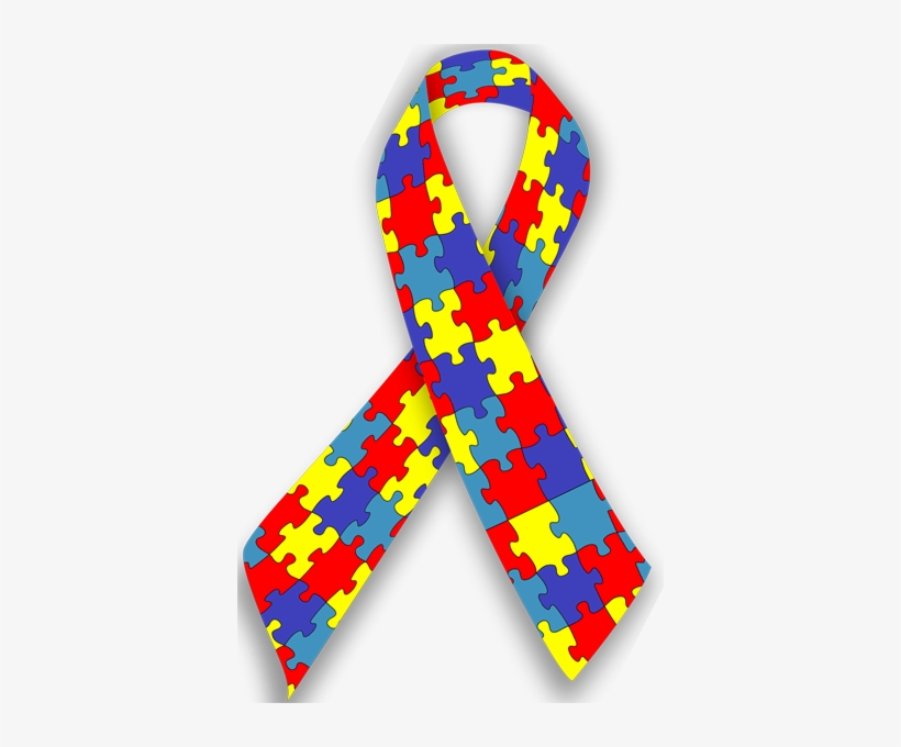 Autism Awareness Ribbon Clipart - Autism Spectrum Disorder Ribbon, transparent png #1543933