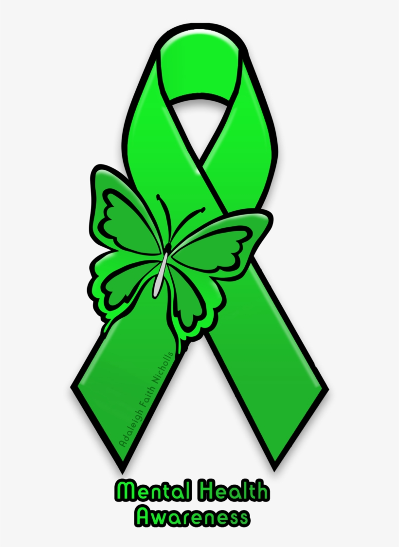 Mental Health Awareness Ribbon Png - Mental Health Ribbon, transparent png #1544086