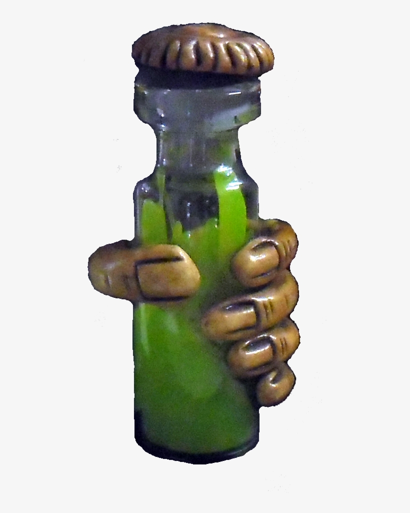 Ghoulish Hand With Vial Of Green Slime - Illustration, transparent png #1544434