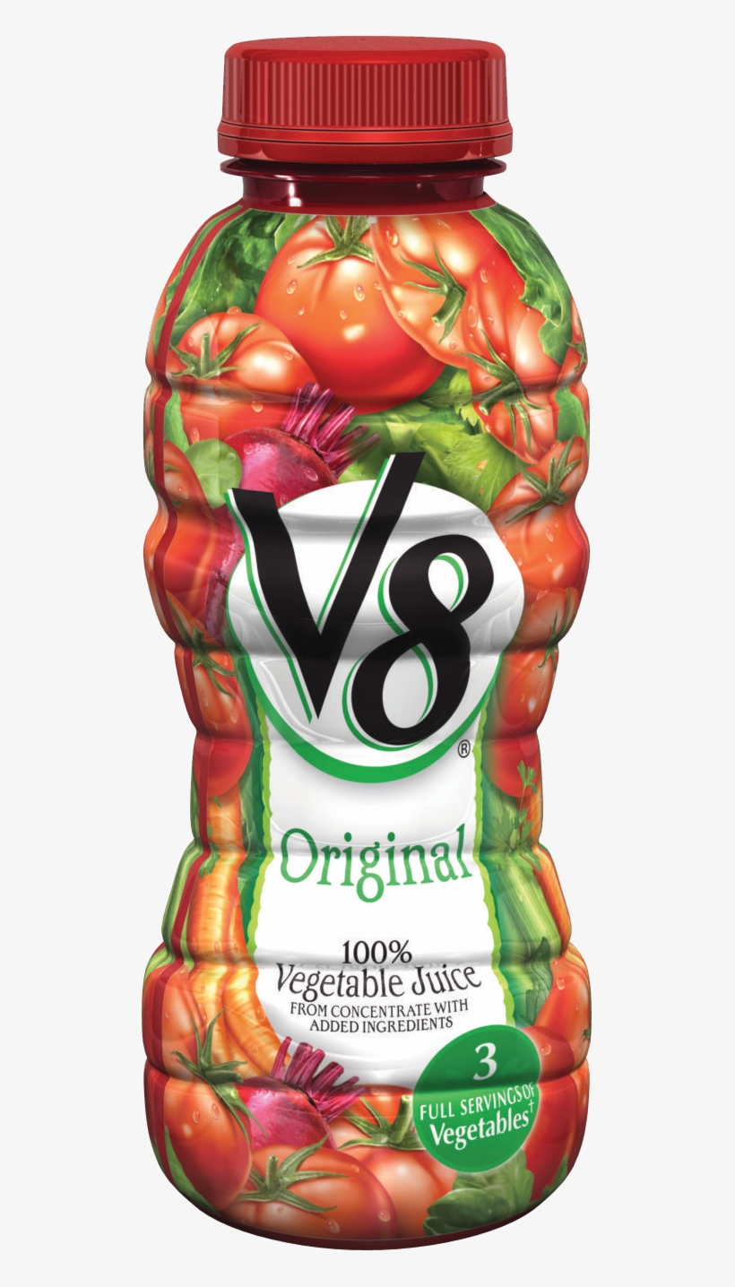 V-8 - Campbells V8 Spicy Hot Vegetable Juice, 12 Oz Each,, transparent png #1544438