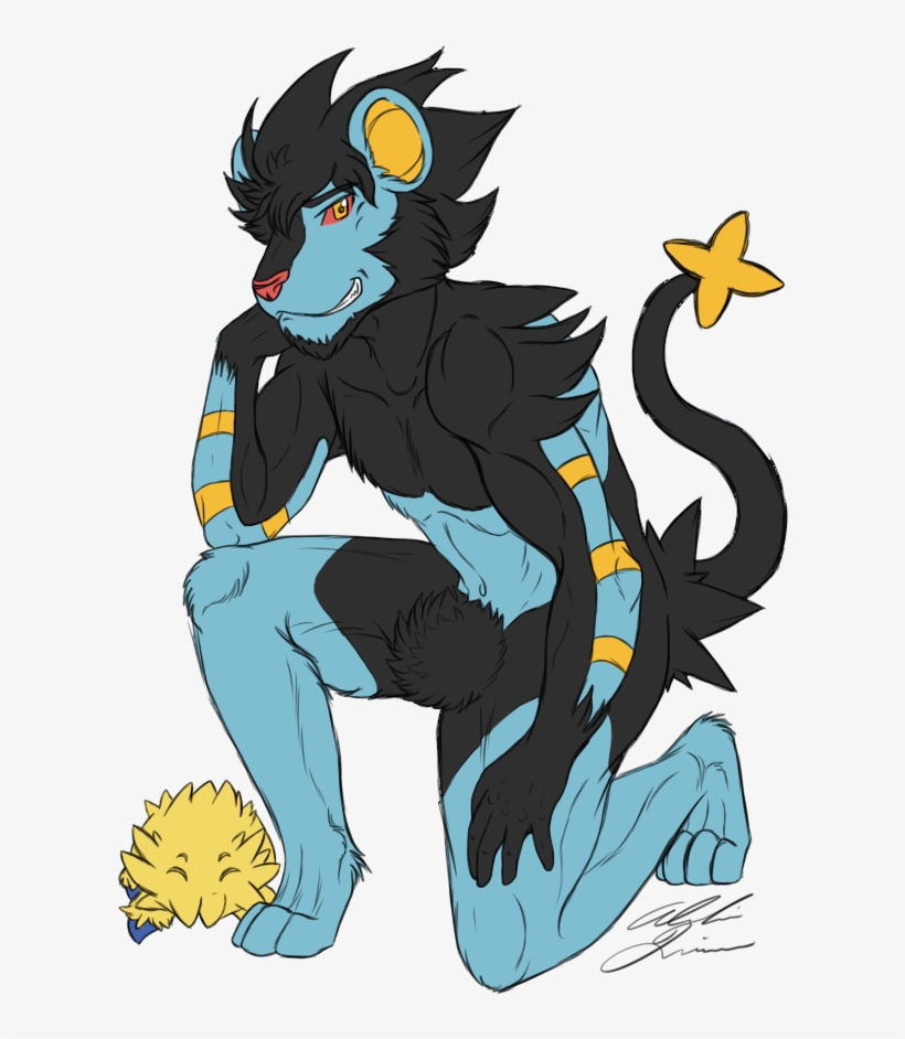 Kyle The Luxray - Luxray Anthro, transparent png #1544927