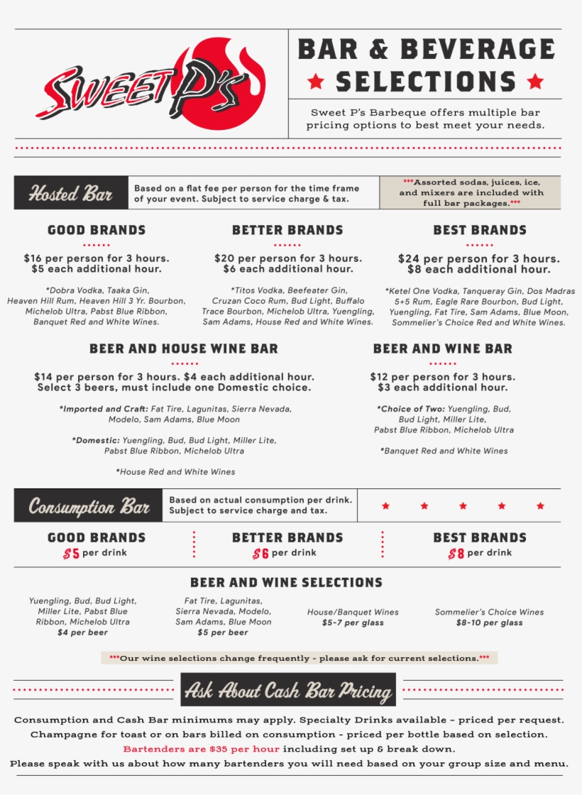 Click Here For A Sweet P's Catering Quote - Bar, transparent png #1545035