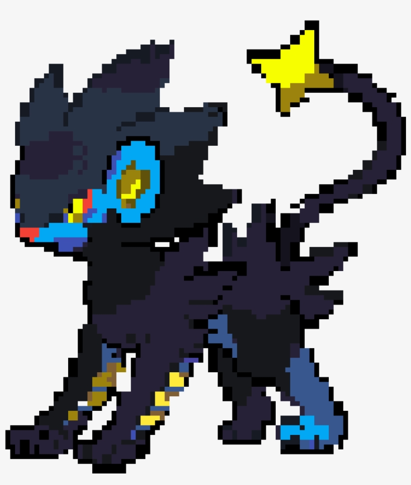 Luxray - Luxray Black And White Sprite, transparent png #1545188