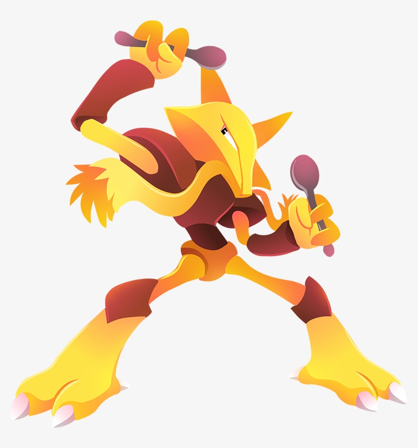 Yellow Mammal Vertebrate Cartoon Art - Alakazam Art, transparent png #1545635