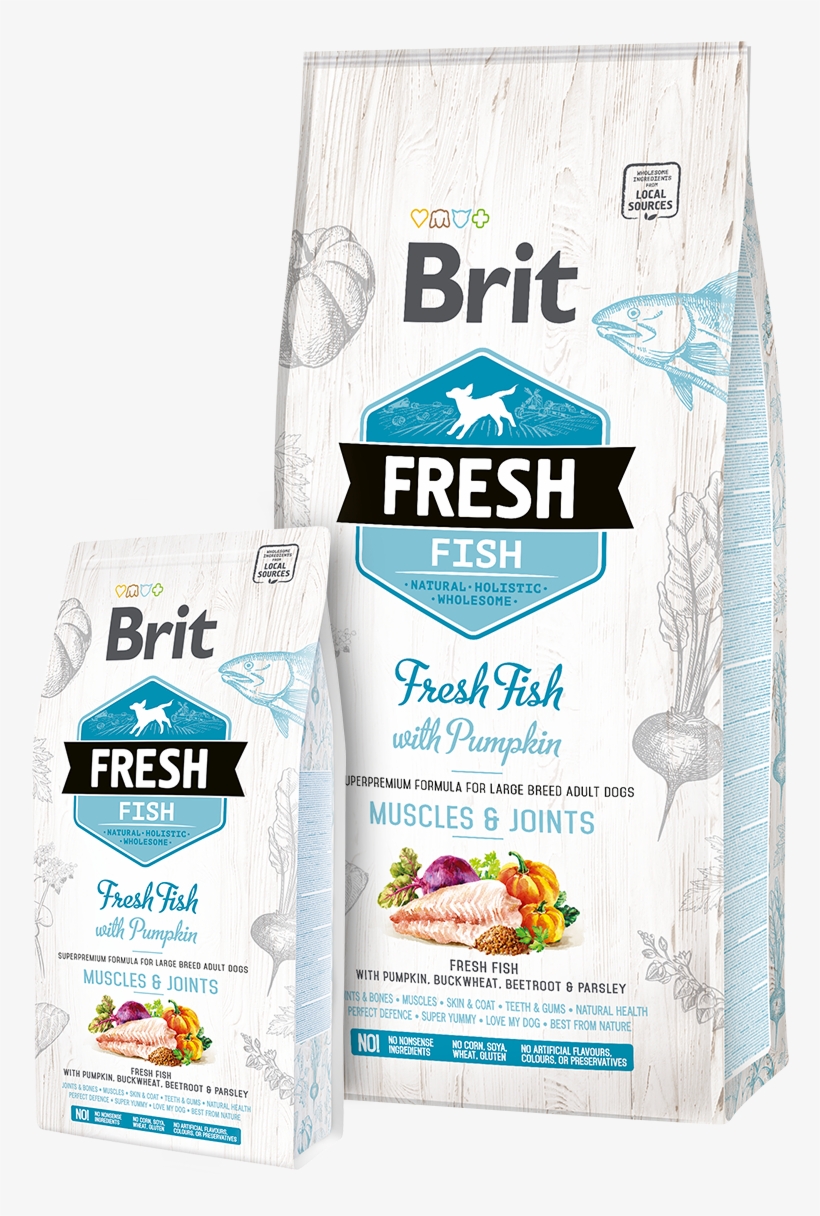Brit Fresh Fish With Pumpkin Adult Large Muscles & - Brit Fresh, transparent png #1545678