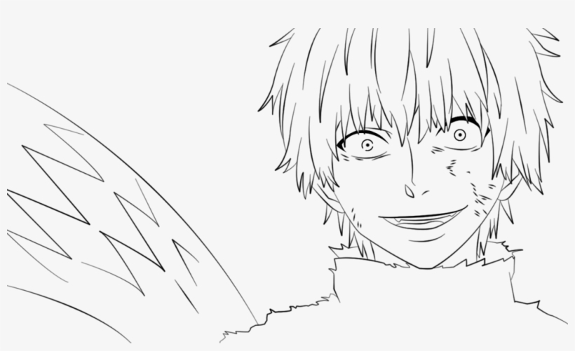 Clipart Stock White Haired Kaneki Lineart By Raioya - Ken Kaneki Para Colorear, transparent png #1545767