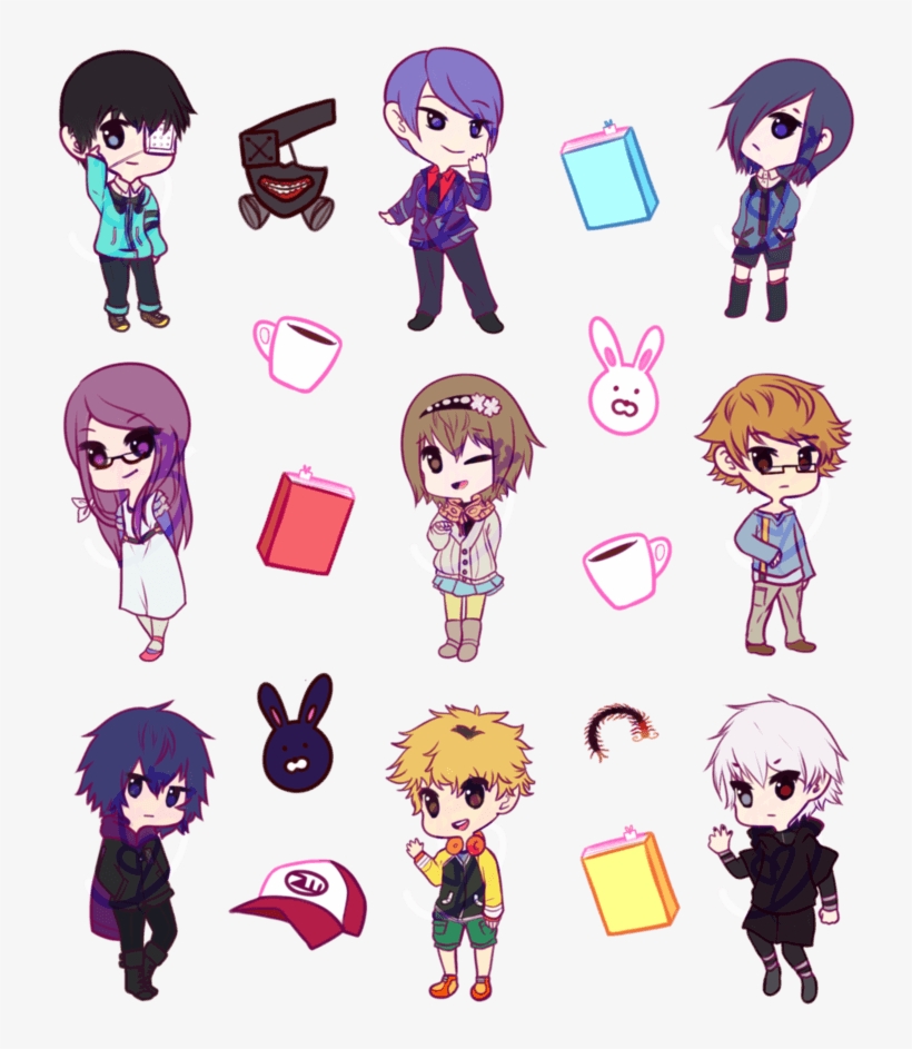 Tokyo Ghoul Chibi Stickers, transparent png #1545897