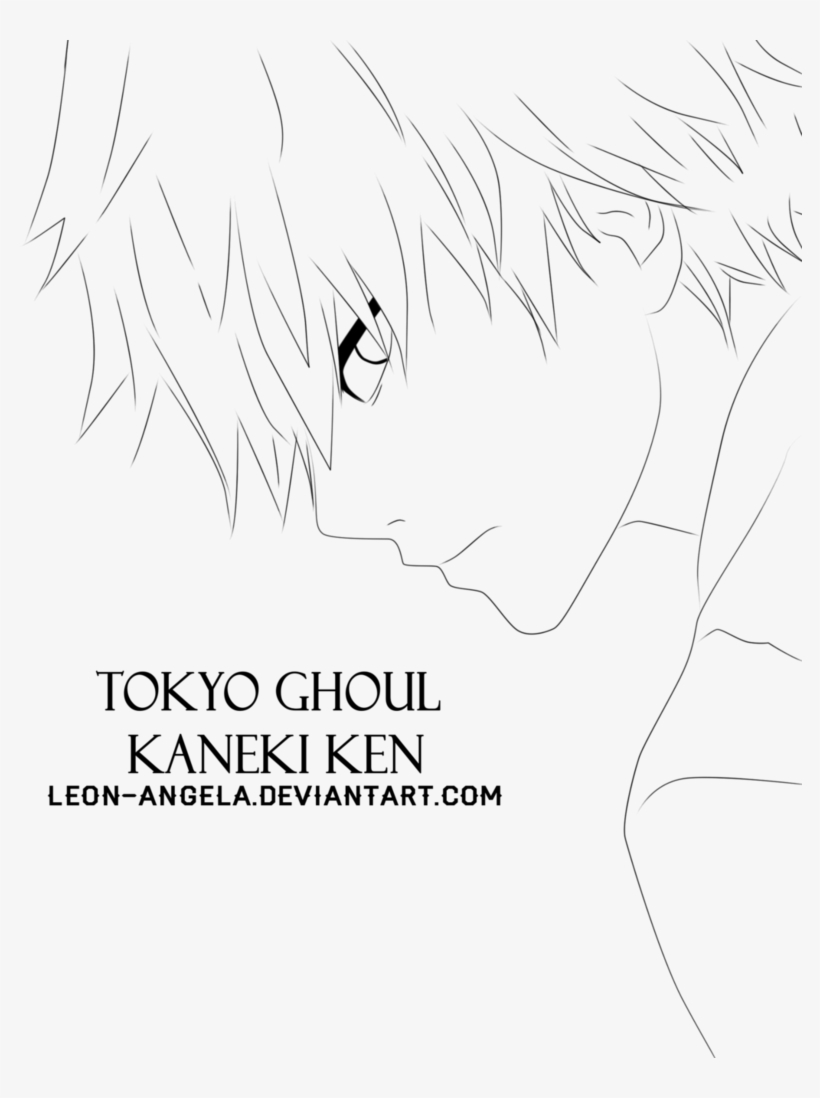 Tokyo Ghoul Lineart By Leon Angela - Tokyo Ghoul, transparent png #1545913