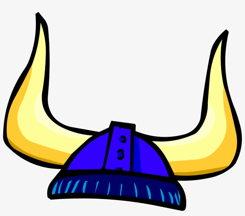 Blue Viking Helmet - Club Penguin Blue Viking Helmet, transparent png #1546299