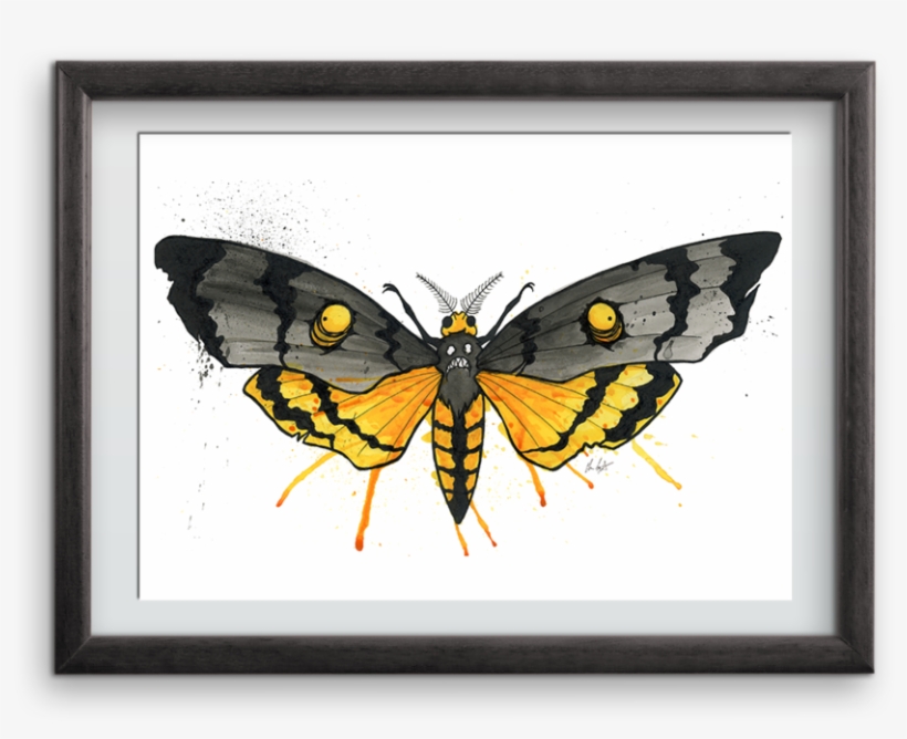 Goth Moth Art Print - Picture Frame, transparent png #1546638