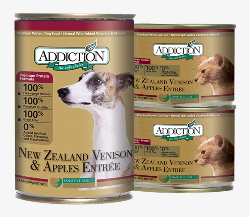 Free Addiction Canned Food - Addiction Grain Free Venison/apple Can Dog Food, transparent png #1546961