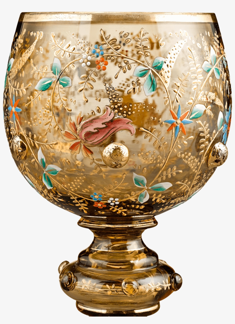 Moser Amber Glass Goblet - Glass, transparent png #1547143