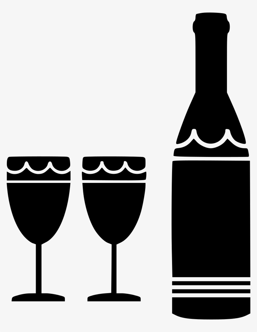 Beverage Bottle Drink Glass Goblet Wine Comments - Glass Bottle, transparent png #1547893