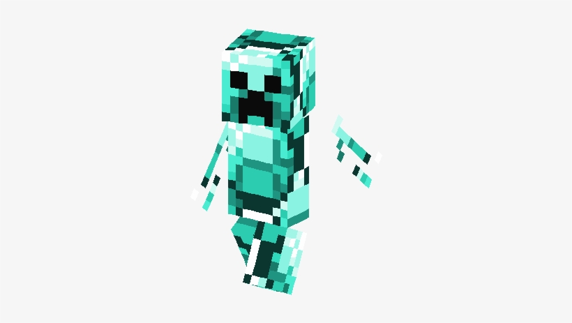 Diamond Creeper Skin - Minecraft Skins Creeper Diamond, transparent png #1548266