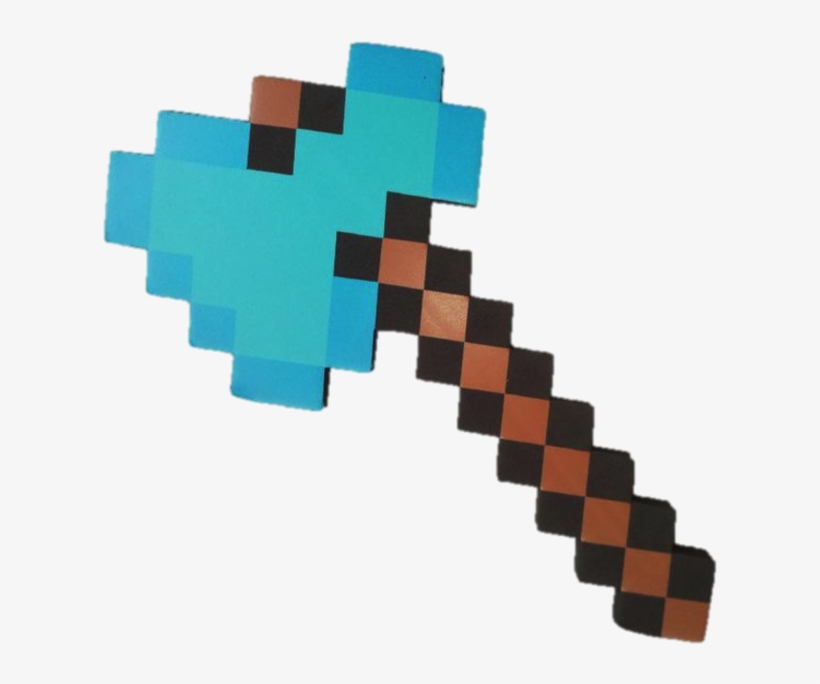 Diamond Axe - Minecraft Tools - Diamond Axe By Thinkgeek - Free Transparent  PNG Download - PNGkey