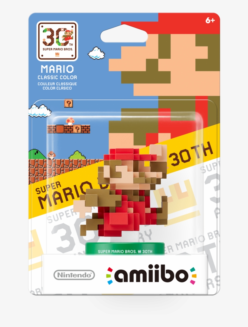 Mario 30th Anniversary Classic Colors Amiibo Box - Amiibo Mario 30, transparent png #1548519