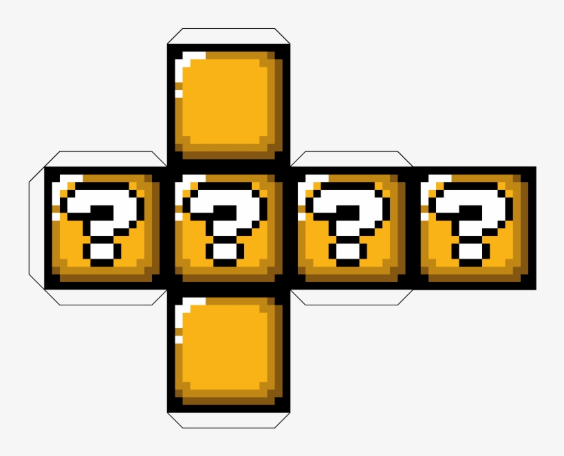 11 Images Of Mario Coin Template - Super Mario Yellow Boxes, transparent png #1548542