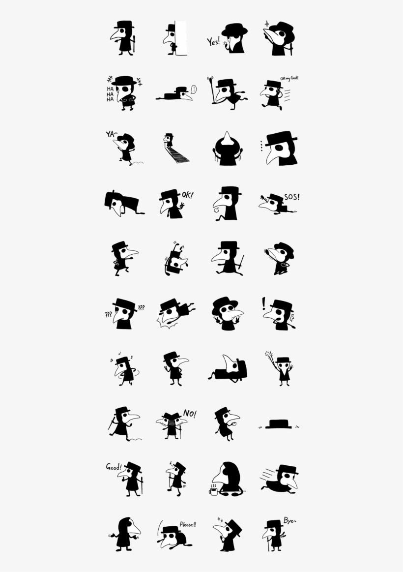 Small Plague Doctor - Sticker, transparent png #1548658