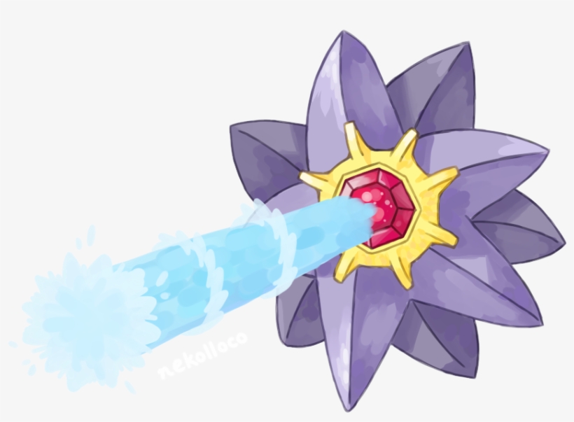 #121 Starmie Used Hydro Pump And Light Screen - 121 Starmie, transparent png #1550279