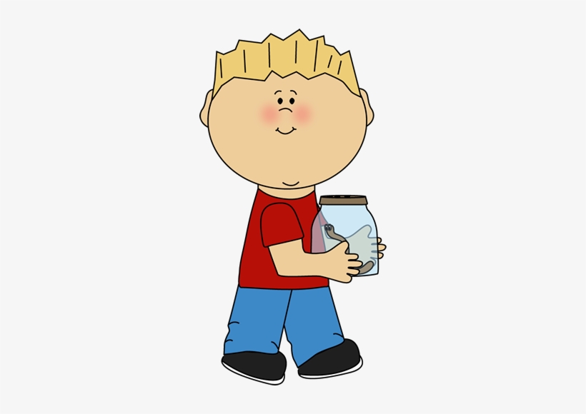 Boy Carrying A Worm In A Jar - Boy Bowling Clipart, transparent png #1550281
