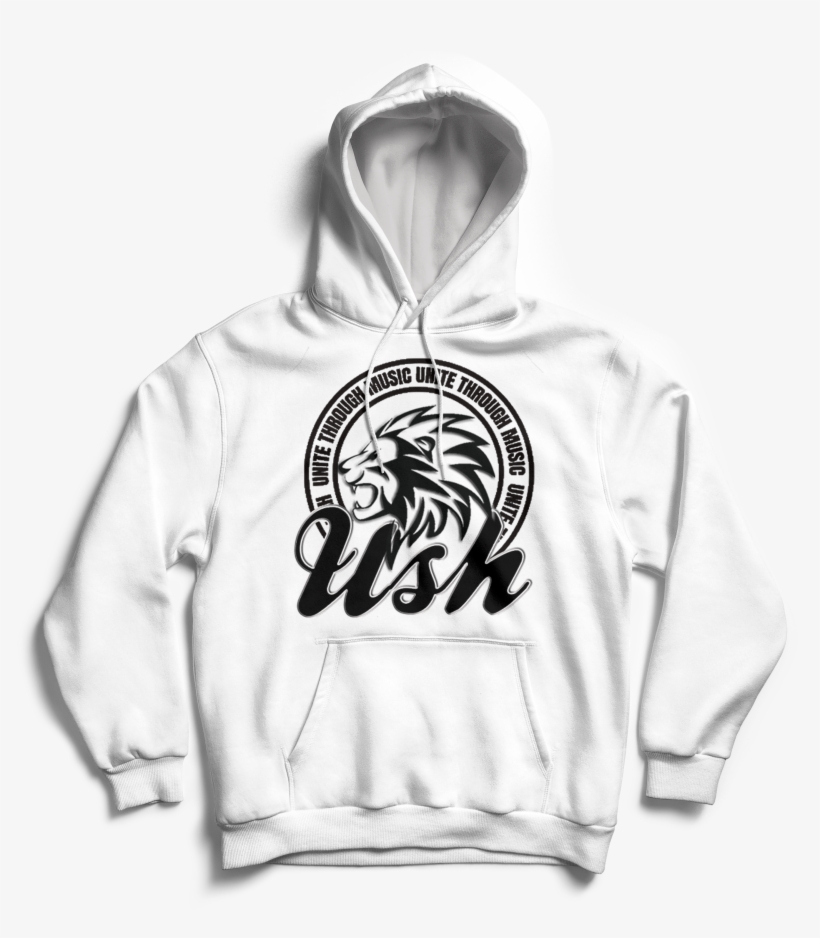 Image Of "ush Lion" White Pull Over Hoodie - Hoodie, transparent png #1551083